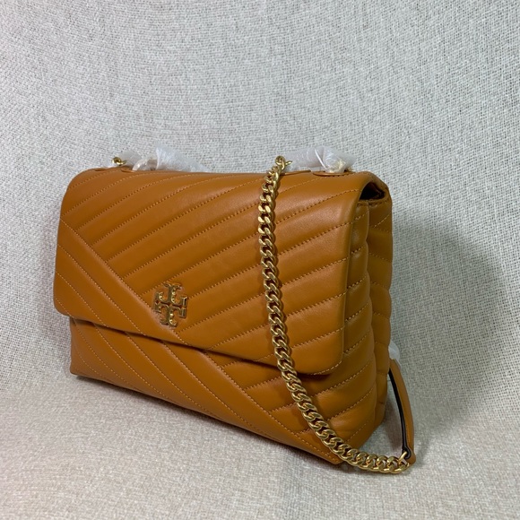 Tory Burch Squash/Rolled Brass Kira Chevron Convertible Bag - Picture 6 of 15